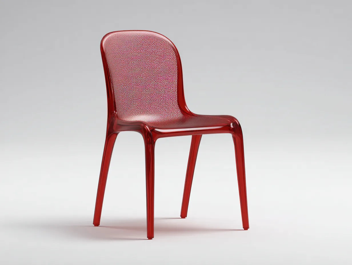 Sedia da relax all'aperto 50×55×84 cm - polipropilene rosso - design moderno per terrazza