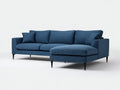 Divano 250×155×86 cm - tessuto blu - stile moderno per soggiorno