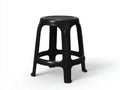 Sgabello da bar 38×38×62 cm - plastica nera - design compatto per balcone
