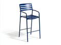 Sgabello da bar 54×56×105 cm - metallo blu - stile moderno per balcone