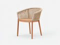 Sedia da relax all'aperto 72×66×79 cm - legno Naturale e corda Beige - per balcone
