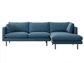 Canapé avec chaise longue 260×165×85 cm – tissu bleu – style contemporain pour salon