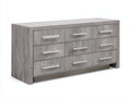 Cassettiera da camera in legno 160×45×82 cm - grigio chiaro - contenitore moderno